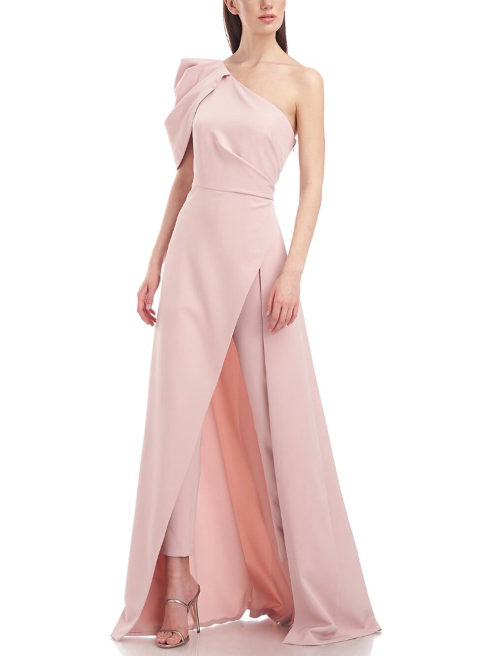 Kay Unger Bijou Shoulder draped jumpsuit